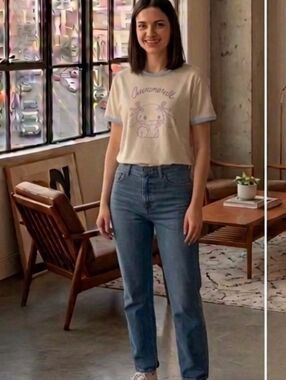 ​NWT Sanrio Cinnamoroll Ringer Tee Plus Size 3X CreamBlue Graphic Shirt 2025 NWT